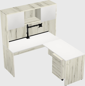 L-shaped office desk