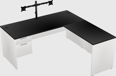 L-shaped office desk