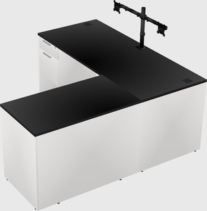 L-shaped office desk