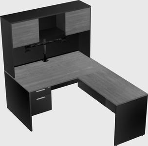 L-shaped office desk
