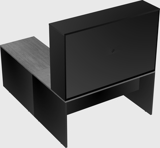 L-shaped office desk