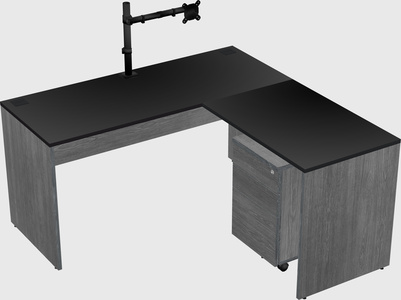 L-shaped office desk
