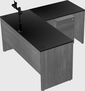 L-shaped office desk