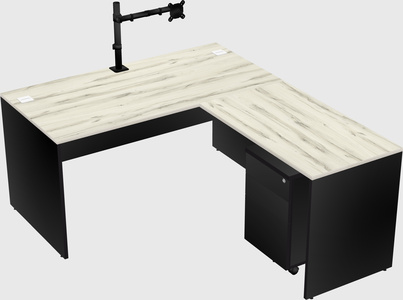 L-shaped office desk