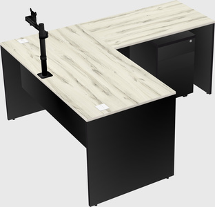 L-shaped office desk