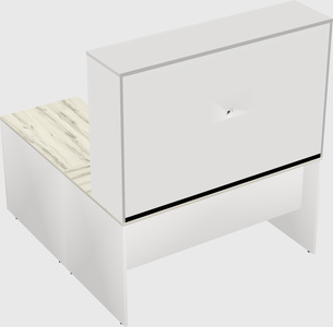 L-shaped office desk