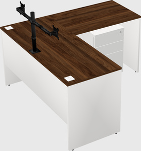 L-shaped office desk