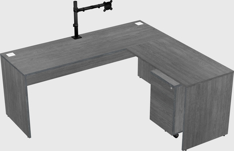 L-shaped office desk
