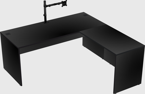 L-shaped office desk