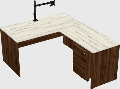 L-shaped office desk