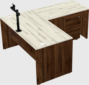 L-shaped office desk