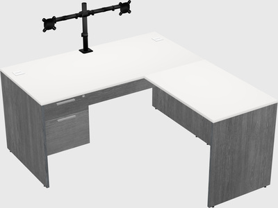L-shaped office desk