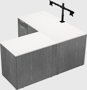 L-shaped office desk