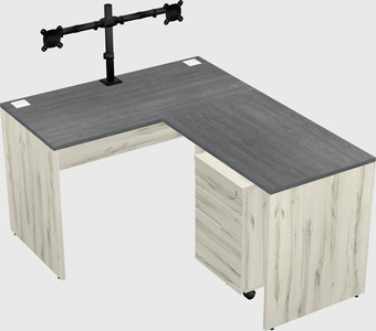 L-shaped office desk