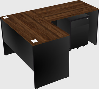 L-shaped office desk