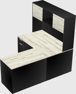 L-shaped office desk