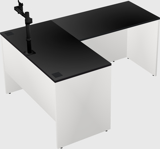L-shaped office desk