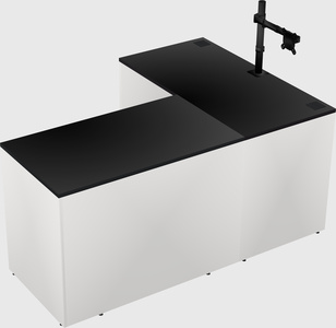 L-shaped office desk