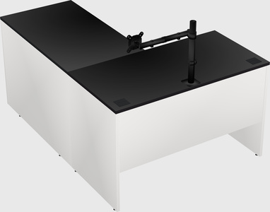 L-shaped office desk