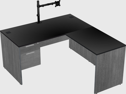L-shaped office desk