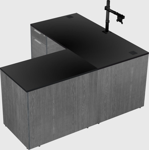 L-shaped office desk