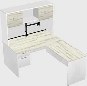 L-shaped office desk