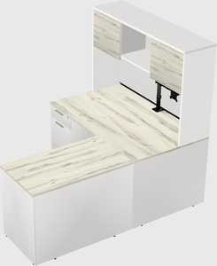 L-shaped office desk