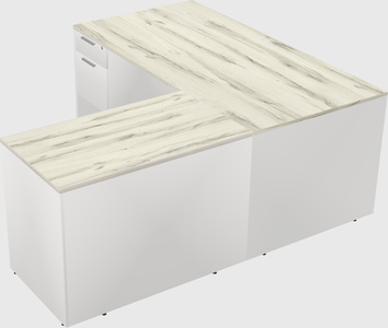 L-shaped office desk
