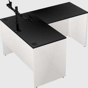 L-shaped office desk