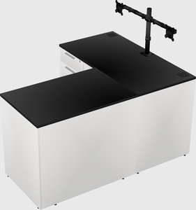 L-shaped office desk