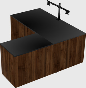 L-shaped office desk