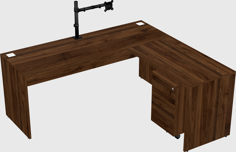 L-shaped office desk
