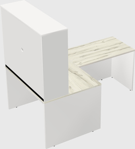 L-shaped office desk