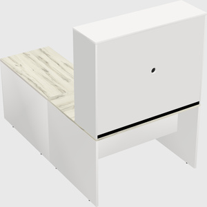 L-shaped office desk