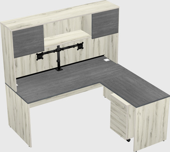 L-shaped office desk