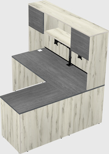 L-shaped office desk