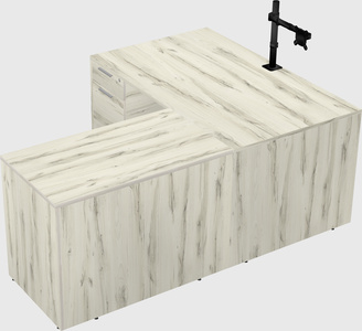 L-shaped office desk