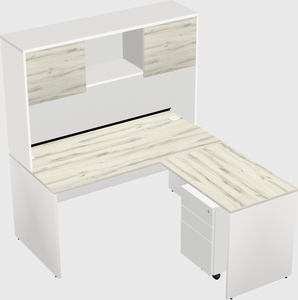 L-shaped office desk