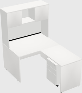 L-shaped office desk