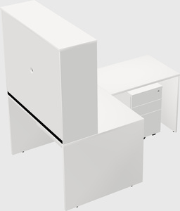 L-shaped office desk