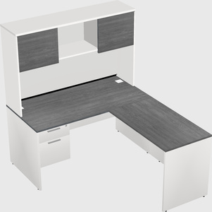 L-shaped office desk