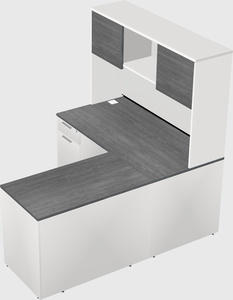 L-shaped office desk