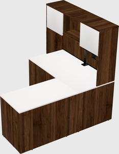 L-shaped office desk
