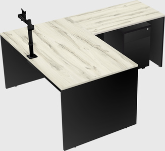L-shaped office desk