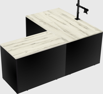 L-shaped office desk