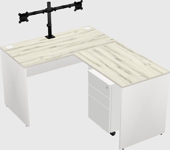 L-shaped office desk