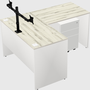 L-shaped office desk