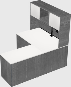 L-shaped office desk