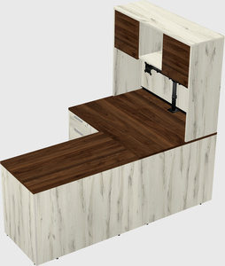 L-shaped office desk