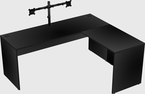 L-shaped office desk